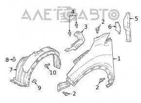 Garnitura aripa capota - aripa dreapta Mitsubishi Eclipse Cross 18-