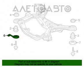 Suport spate dreapta pentru bara Toyota Highlander 14-19