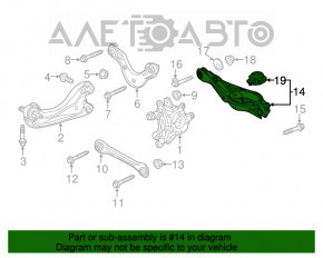 Maneta inferioară a arcului spate stânga Honda Accord 18-22 2.0 hibrid.
