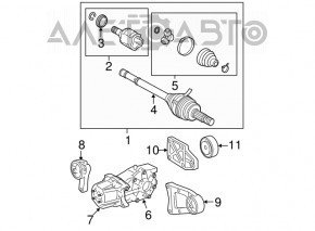 Suportul reductorului stâng pentru Toyota Rav4 13-18