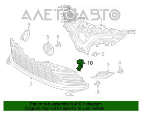 Крепления нижней решетки переднего бампера левое Toyota Camry v70 18-20 L/LE/XLE