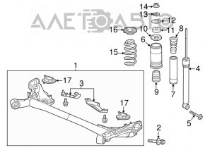 Arc spate stânga Honda HR-V 16-22 rigiditate roșu alb.