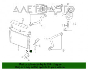 Suport radiator stânga jos Chevrolet Malibu 16-