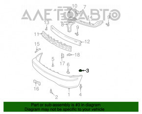 Крепление переднего бампера левое Lexus RX300 98-03 OEM