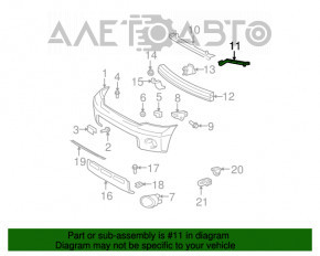 Bara de protecție frontală dreapta Toyota Sequoia 08-16, nouă, originală OEM