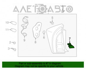 Suportul pentru bara spate dreapta Toyota Prius 30 10-15 sub stop nou OEM original.