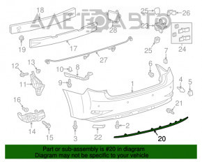 Moldura bara spate Lexus ES300h 13-18 nouă originală