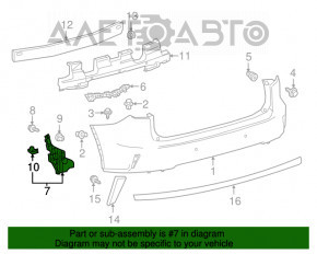 Suportul pentru bara spate dreapta jos pentru Lexus RX350 RX450h 16-22.