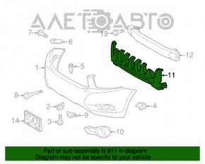 Absorbantul de bara fata pentru Toyota Highlander 08-10