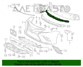 Абсорбер переднего бампера верхний Toyota Camry v70 18-24 usa OEM