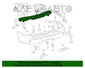 Absorbantul de bara spate pentru Toyota Sequoia 08-16