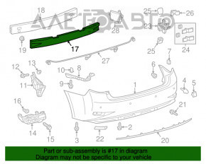 Absorbantul de bara spate pentru Lexus ES300h ES350 13-18, nou, original OEM