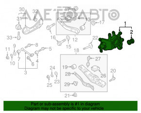 Цапфа задняя левая Hyundai Tucson 16-21 AWD