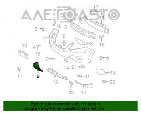 Buza de jos a bara fata dreapta pentru Lexus RX350 RX450h 10-12 pre-restilizare