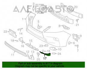 Buza bara de protecție față stânga jos Lexus RX350 RX450h 13-15, nouă, originală OEM