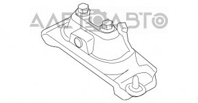 Pernele motorului dreapta Dodge Grand Caravan 11-20 cu suport