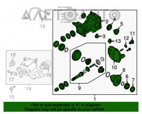 Diferențialul spate redus Hyundai Tucson 16-18 cu cuplaj, 83k