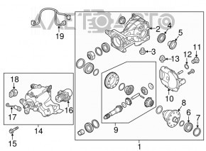 Diferențialul spate reductor Hyundai Tucson 16-18 cu cuplaj