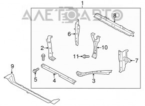 Suport TV superior Subaru XV Crosstrek 13-17 nou original OEM