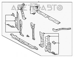 Televizor radiator Subaru Forester 19- SK negru, împreună cu genele.