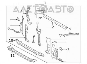 Televizor radiator Subaru Forester 19- SK negru, împreună cu genele.