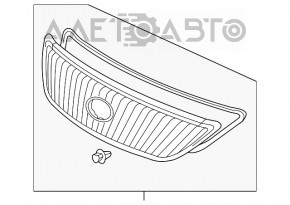 Grila radiatorului Lexus RX300 RX330 04-09 este zgâriată cromată.