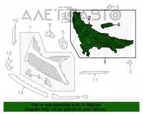Решетка радиатора grill Toyota Camry v70 18-20 SE\XSE OEM