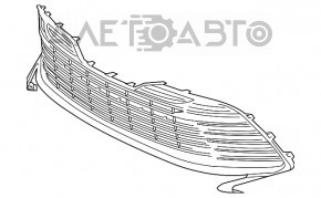 Grila inferioară a bara față Toyota Camry v70 18-20 LE SUA fără cârlig, fără PTF.