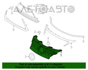 Решетка радиатора grill Lexus CT200h 14-17 рест F Sport TW