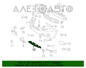 Решетка переднего бампера нижняя Lexus RX350 RX450h 10-12 дорест дефект