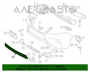 Решетка переднего бампера средняя Lexus RX350 RX450h 13-15 рест