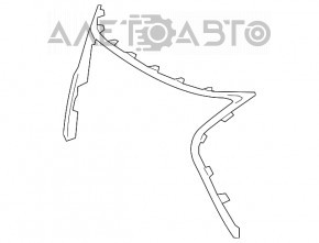 Grila de protectie a bara fata pentru Lexus ES300h ES350 13-15 pre-restilizare, crom, crapaturi, nisip