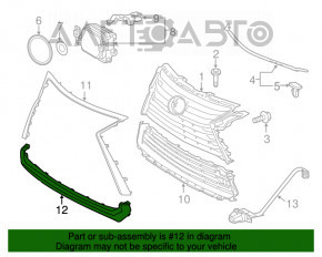 Молдинг решетки радиатора grill нижний Lexus RX350 RX450h 16-19 OEM