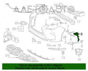 Обрамление птф правое Lexus RX350 RX450h 16-19