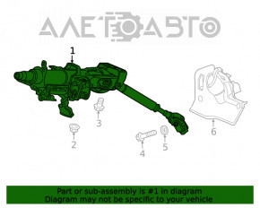 Рулевая колонка Honda Civic X FC 16-21 с карданчиком, тип 1