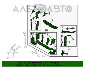 Televizor panou radiator Lexus ES300h ES350 13-18 cu gene noi OEM original