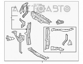 Panou radiator TV Lexus RX350 RX450h 16-22 nou original OEM