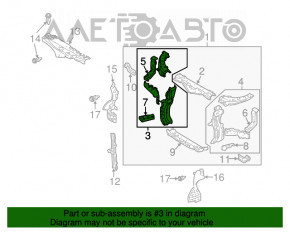 Bara dreapta a televizorului Lexus RX400h 04-09