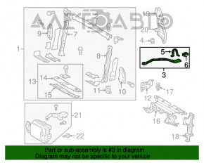 Banda dreapta a farului de televizor Toyota Rav4 13-15 pre-restilizare