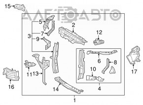 Ocularul televizorului drept pentru Lexus RX350 RX450h 16-22, nou, original OEM