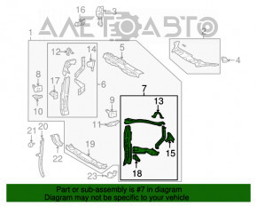 Ocularul televizorului stâng al Toyota Highlander 08-10