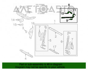 Bara stângă a farului Toyota Rav4 06-12