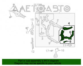 Bara stângă a farului de televizor Lexus RX400h 04-09