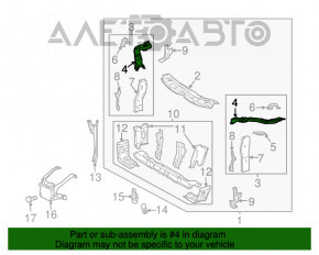 Планка телевизора ресничка правая Lexus ES300h ES350 13-18 OEM