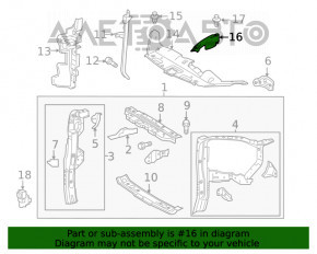 Deflector radiator dreapta Toyota Highlander 14-16 2.7, 3.5 nou OEM original