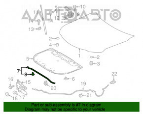 Garnitura capotei Toyota Camry v70 18- pe capot este nouă, originală OEM