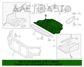 Protecția motorului Hyundai Sonata 11-14 hibrid nou TYC Taiwan