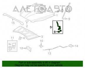 Петля капота правая Toyota Rav4 06-12