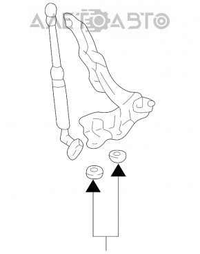 Bucla capotei dreapta pentru Lexus RX300 98-03