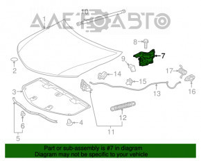 Петля капота левая Toyota Camry v50 12-14 usa OEM